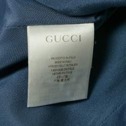 Gucci Blue Crepe Single Breasted Blazer M