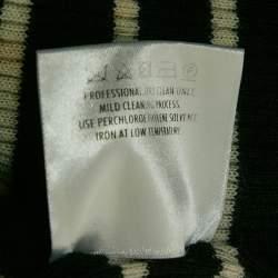 مملوكة مسبقًا فستان غوتشي صوفي مخطط أسود ضيق مقاس وسط (ميديم)