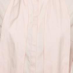 Pre Owned Gucci Pink Cotton Neck Tie Buttoned Shirt M