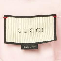 Pre Owned Gucci Pink Cotton Neck Tie Buttoned Shirt M