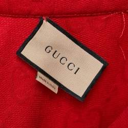 مملوكة مسبقًا Gucci Red GG Monogram Jersey Mini Dress XS