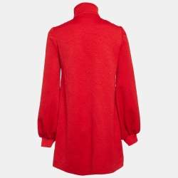 مملوكة مسبقًا Gucci Red GG Monogram Jersey Mini Dress XS