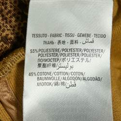 مملوكة مسبقًا Gucci Brown/Green Floral and GG Print Jersey Zip-Up Track Jacket XXS