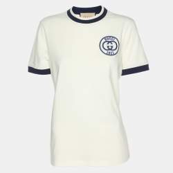 Gucci Cream Cotton Retro T-Shirt M