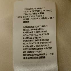 Pre Owned Gucci Off White Silk Ruffle Blouse M