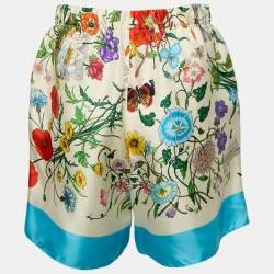 Gucci Multicolor Printed Silk Shorts S