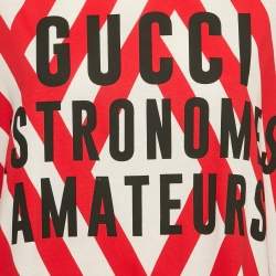 Gucci Red/White Striped Jersey T-Shirt L
