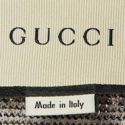 Gucci Navy Blue GG Jacquard Wool & Alpaca Button Front Cardigan L