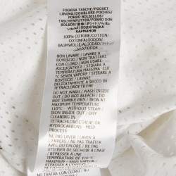 Pre Owned Gucci White Web Trim Jersey Track Jacket S