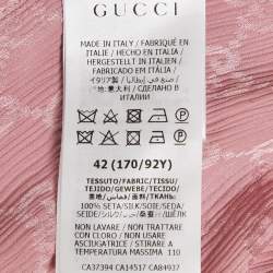 Gucci Pink GG Crinkled Silk Button Front Shirt M