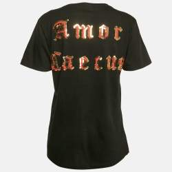Pre Owned Gucci x Chikae Ide Black Jersey Sequin Detail T-Shirt M