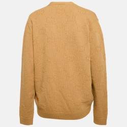 Gucci Brown GG Supreme Jacquard Knit Long Sleeve Cardigan M