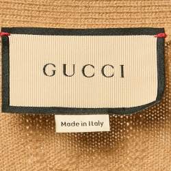 Gucci Brown GG Supreme Jacquard Knit Long Sleeve Cardigan M