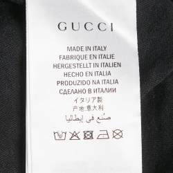 Gucci Black Starts Print Cotton Half Sleeve T-Shirt S