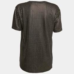 Gucci Black Starts Print Cotton Half Sleeve T-Shirt S