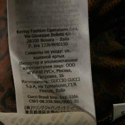 Gucci Brown GG Monogram Print Silk Contrast Tape Trimmed Mini Dress S