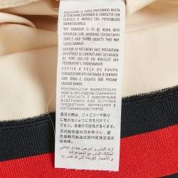 Gucci Cream Jersey Grosgrain-Trim Mini Dress M