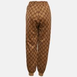 Gucci Brown GG Print Jersey Jogger Pants L
