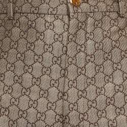 Pre Owned Gucci Beige GG Monogram Cotton Blend Canvas Culottes Pants L