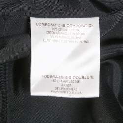 Pre Owned Gucci Black Velvet GG Logo Pencil Skirt S