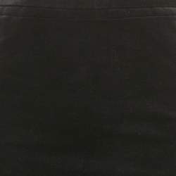 Pre Owned Gucci Black Velvet GG Logo Pencil Skirt S