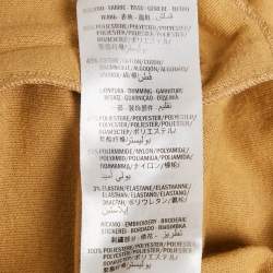 Pre Owned Gucci Brown GG Monogram Print Technical Jersey Web Detail Mini Dress XS