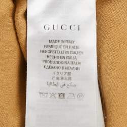 Pre Owned Gucci Brown GG Monogram Print Technical Jersey Web Detail Mini Dress XS