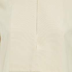 Gucci Cream Crepe Long Sleeve Blouse S