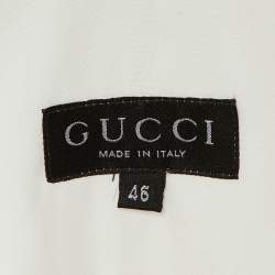 Gucci White Cotton Double Pocket Shirt L