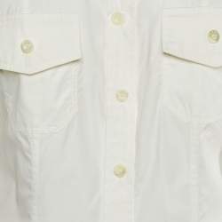 Gucci White Cotton Double Pocket Shirt L