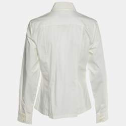 Gucci White Cotton Double Pocket Shirt L