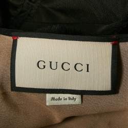 Gucci Black Beaded Crepe and Tulle Tiered Gown M