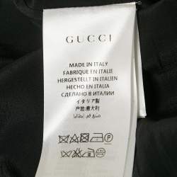 Gucci Black Beaded Crepe and Tulle Tiered Gown M