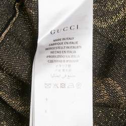 Gucci Black GG Lamé Wool Knit Crew Neck Sweater M