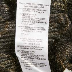 Gucci Black GG Lamé Wool Knit Crew Neck Sweater M