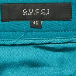 Gucci Wool Teal Blue Trousers S