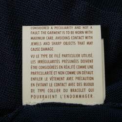 Gucci Navy Blue Jersey Tie-Up Neck Detail Top M