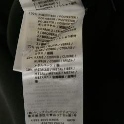 Pre Owned Gucci Black Silk & Cotton Embellished Sleeveless Mini Dress M