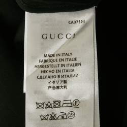 Pre Owned Gucci Black Silk & Cotton Embellished Sleeveless Mini Dress M