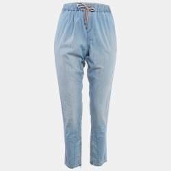Gucci Blue Faded Denim Jogger Pants M