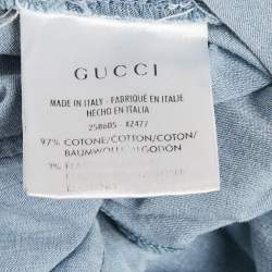 Gucci Blue Faded Denim Jogger Pants M