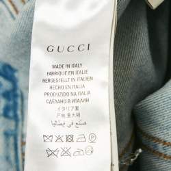 Gucci Blue Denim Blind For Love Applique Jacket M