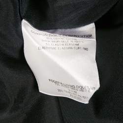 مملوكة مسبقًا Gucci Black Cotton Gabardine GG Badge Detail Knee-Length Skirt M