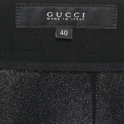 Gucci Black Crepe Tailored Trousers S