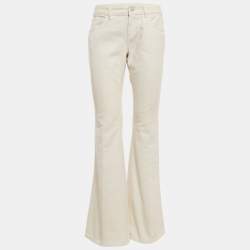 Pre Owned Gucci White Denim Flared Jeans M Waist 30"