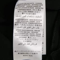 Pre Owned Gucci Black Jersey Ruffled Detail Sheath Dress M