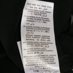 Pre Owned Gucci Black Jersey Ruffled Detail Sheath Dress M