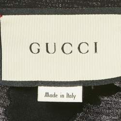 Pre Owned Gucci Black Vintage Logo Print Jersey Distressed T-Shirt S
