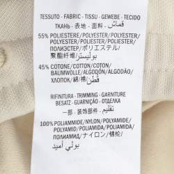 Gucci Beige Cotton Pleated Webbing Drawstring Midi Skirt S