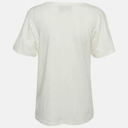 Gucci Cream Hypnotism Print Jersey T-Shirt XS